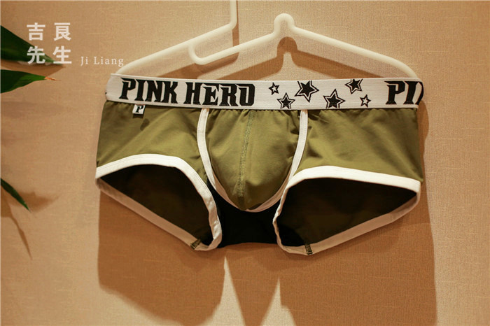 Đồ lót nam Phong cách châu Âu và Mỹ Sexy Đồ lót nam thấp eo In Cotton Kéo Quần short Cotton Boxer Tóm tắt quan lot khe