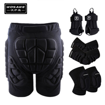 WOSAWE childrens adult roller skating ski hip pads anti-fall pants knee pads a full set of skateboard protective equipment protective gear