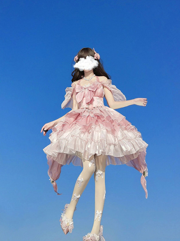 `粉色花嫁lolita连衣裙JSK洛丽塔洋装华丽优雅小个子日常轻lo裙子:甜酷少女的梦幻战袍!_lolita洛丽塔_淘宝游戏网