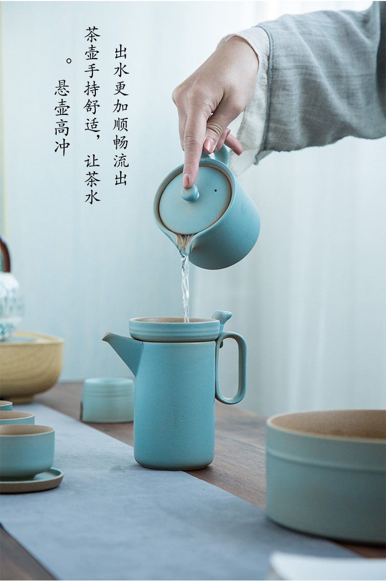 Zhuo royal creative kung fu tea set fair ceramic teapot teacup tea wash to restoring ancient ways of household contracted and I sitting room