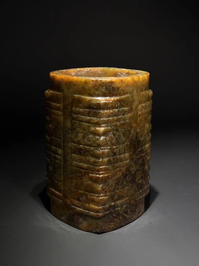 古玉 玉琮 黄玉 唐物 古玩 古玉 玉琮 黄玉 唐物 古玩