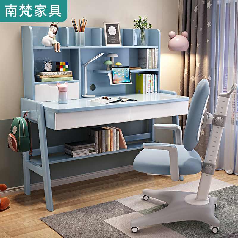Children Desk Elementary School Students Class Table And Chairs Suit Home Minimalist Modern Desk Bedroom Solid Wood Learning Table Lift