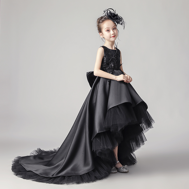Children's evening dress model catwalk flower girl piano performance dress host princess dress girl dress trailing summer style