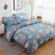 Mùa thu và mùa đông chà nhám dày denim 1.5m1.8 mét sinh viên ký túc xá áp dụng tấm bốn bộ ba giường đơn - Bộ đồ giường bốn mảnh