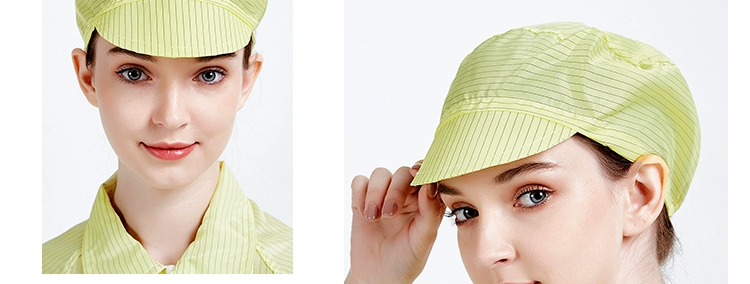 Mũ chống bụi Mũ công nhân nhỏ Mũ chống tĩnh điện màu trắng xanh nhà máy thực phẩm xưởng điện tử phòng sạch mũ không bụi mũ sọc nón y tế trắng nón y tế tiệt trùng