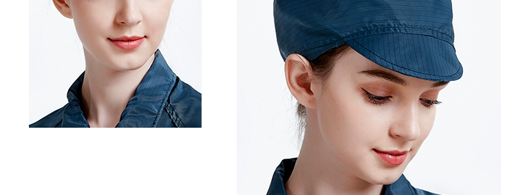 Mũ chống bụi Mũ công nhân nhỏ Mũ chống tĩnh điện màu trắng xanh nhà máy thực phẩm xưởng điện tử phòng sạch mũ không bụi mũ sọc nón y tế trắng nón y tế tiệt trùng