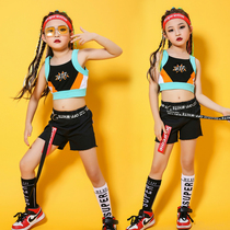 Girl Jazz Dance Performance Clothing Little Girl Hip Hop Belly Navel Street Dance Suit Walking Show Cool Jazz Show Suit