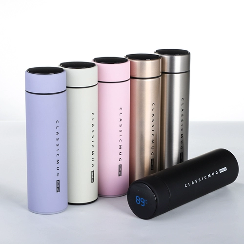 Умный портативный милый стакан из нержавеющей стали, измерение температуры, простой и элегантный дизайн, делается под заказ