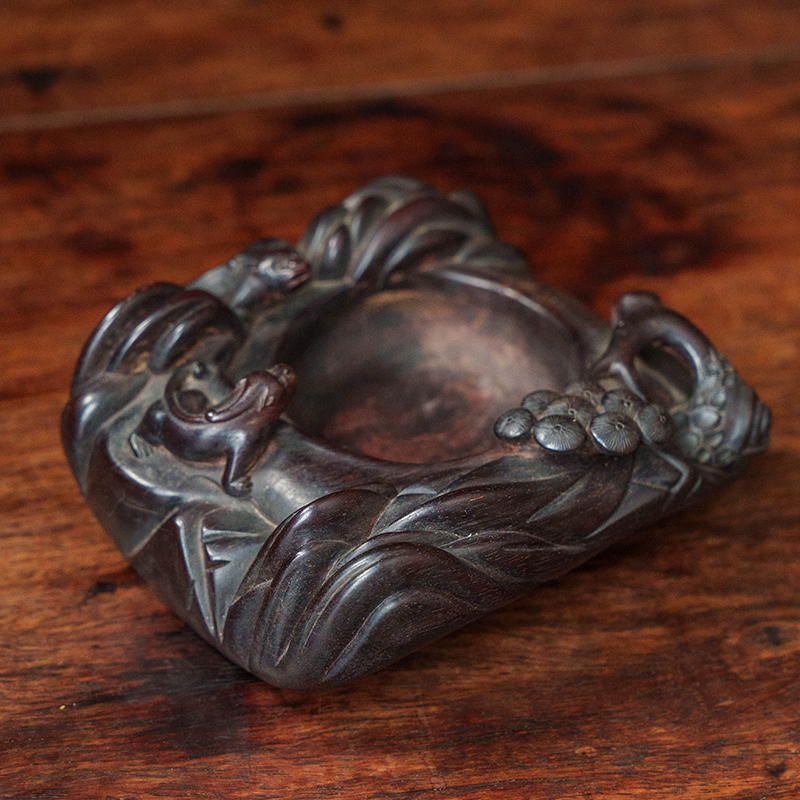 文人雅士必备！清代紫檀木雕螭虎纹洗有何魅力？--淘宝好物网