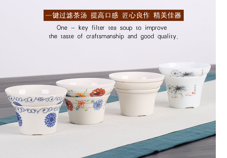 The flute catch tea filter ceramic filter creative tea every other kung fu tea set with parts tea good. A cup of tea