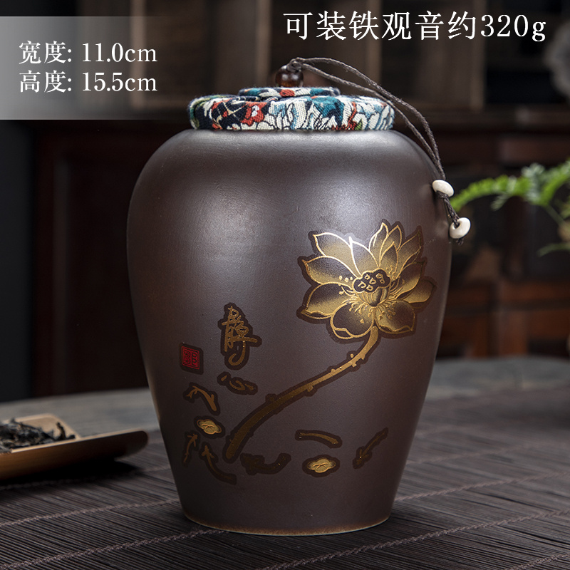 The flute with violet arenaceous caddy fixings creative tea accessories seal puer tea pot kung fu tea set storage tanks