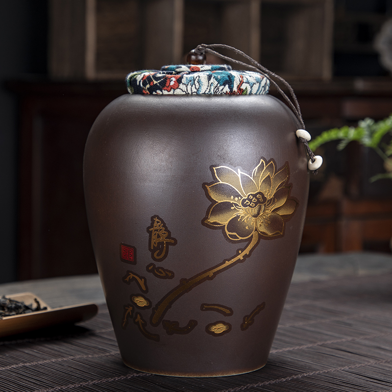 The flute firewood caddy fixings kung fu tea set home puer tea pot seal storage tanks tea accessories