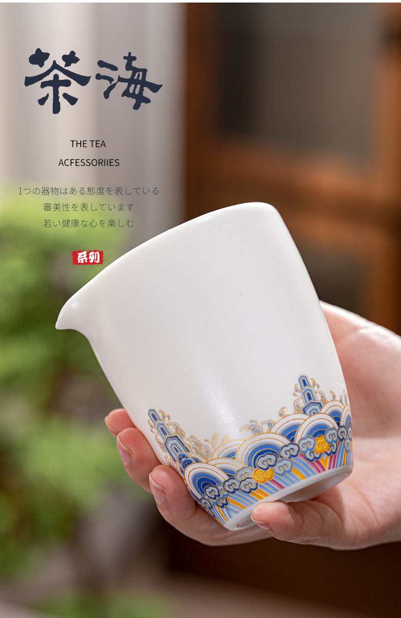 The flute ceramic kung fu tea set domestic tea cups lid bowl of tea accessories receive a visitor The whole office