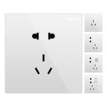 970 Legrand switch socket panel official flagship store Jianyue ceramic white silver five-hole household tcl socket
