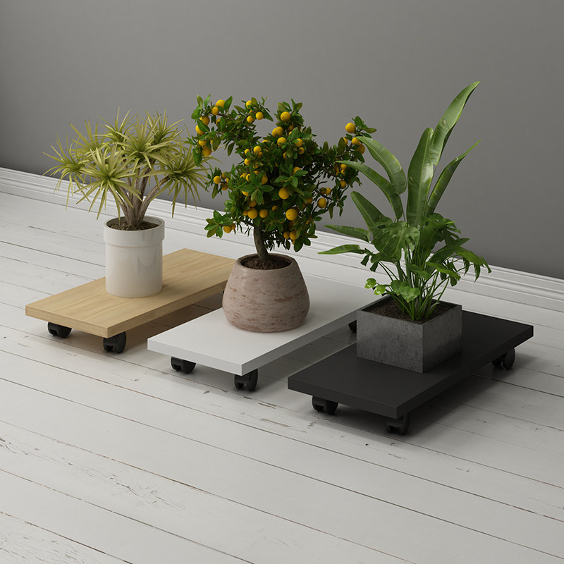 Shelf multi-functional desktop computer mainframe support base tray chassis support mobile pulley small flower rack main frame