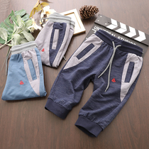 Boys summer new shorts children wear 7 points pants 2020 Summer new thin medium big child cotton single pants
