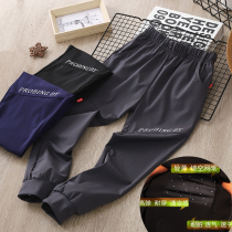Boy pants summer thin childrens stretch nylon quick-drying trousers 2021 new medium-size childrens sweatpants foreign style