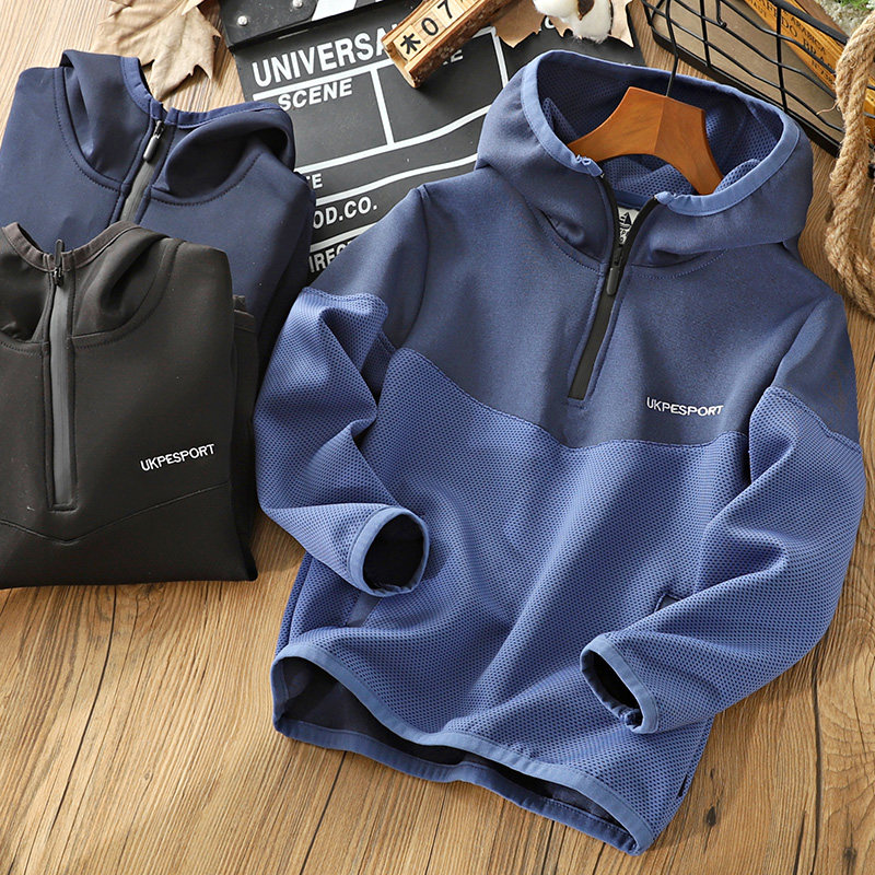 Boy sweater Children's autumn long-sleeved sports T-shirt base shirt 2020 new mid-sized children's foreign air stretch top