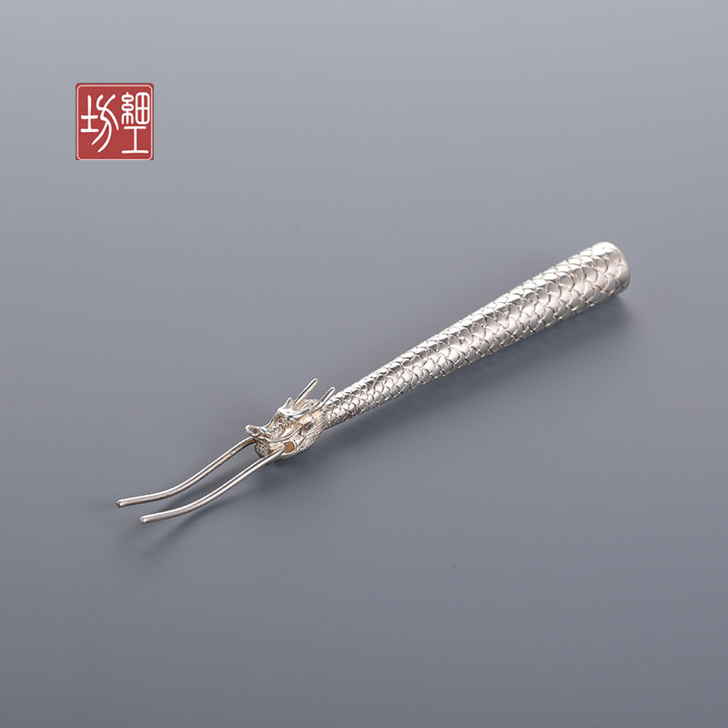 Fine work workshop silver pot pure silver 9999 silver pot accessories pure silver tap pot fork pot lid fork-Taobao