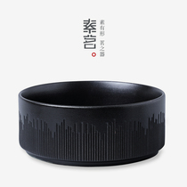 Black pottery water Tea wash home large Japanese ceramic Jianshui pen wash cup wash kung fu tea set tea ceremony accessories