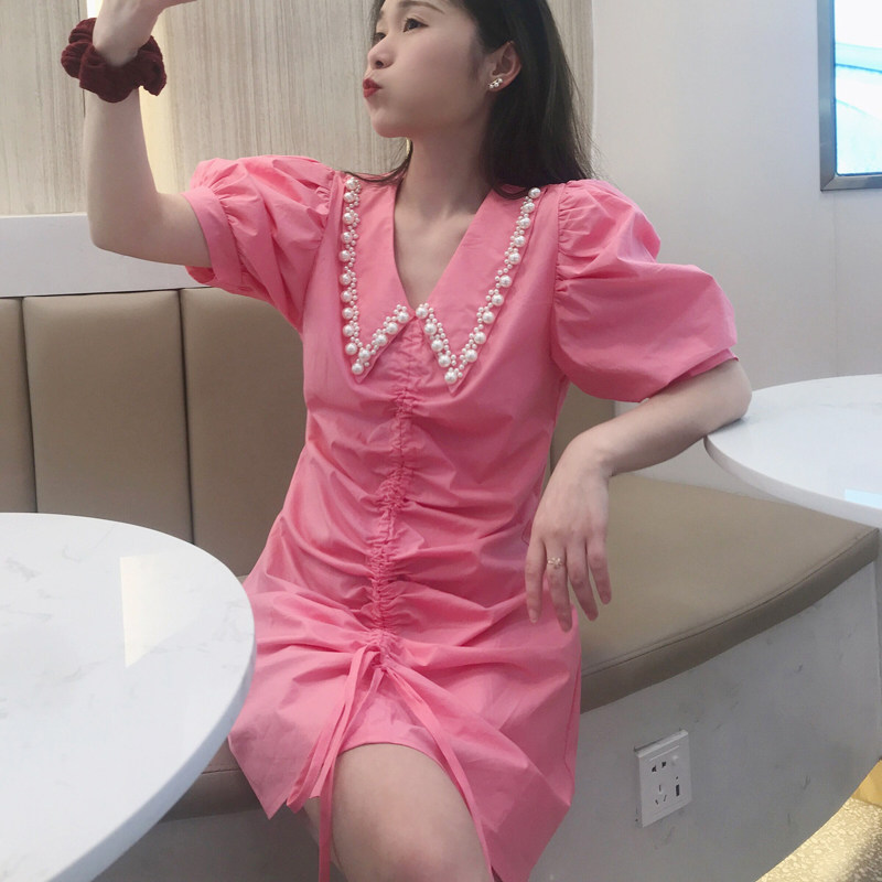 145 short skirt xxs first love skirt xs150 Platycodon grandiflorum skirt summer dress 70kg women plus small size dress