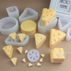 Simulated Cheese Cheesecake Silicone Mold Handmade Scented Candle Material Chocolate Cake Baking Mold