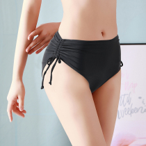 Black High Waist Bikini Swimsuit Pants Women Covered With Slim White Swimsuit Pants Woman Sensation Triangle Big Code Bubble Hot Springs