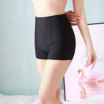 Black Sexy High Waist Bikini Swimsuit Lady Flat Corner Anti-Walking Light Pants Veil slim with large size swimming trunks