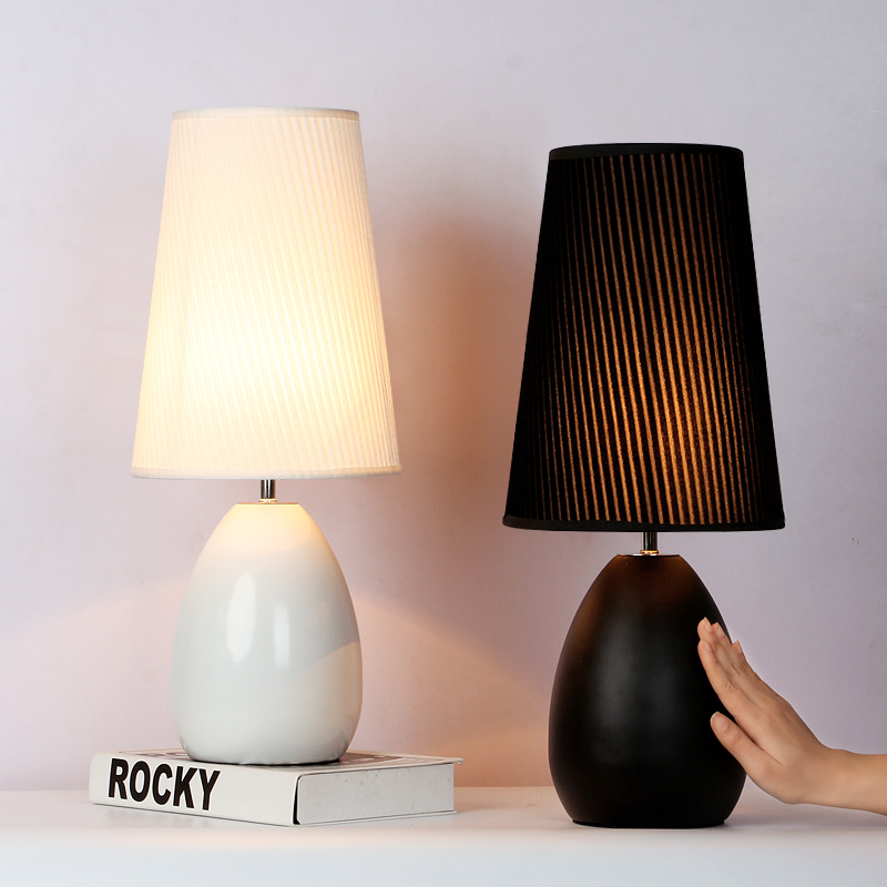 Tmall Genie Table Lamp for Bedroom Bedside, Dimmable Led with Remote and Voice Control, Nordic Style Touch, Warm and Romantic Light, Simple Desk Reading Lamp, Office Decoration, Creative Internet Celebrity Gift, Nursing Lamp