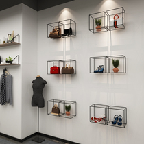 Nordic high-end display rack simple shoe shop shoe rack commercial fashion wall shelf window bag display rack
