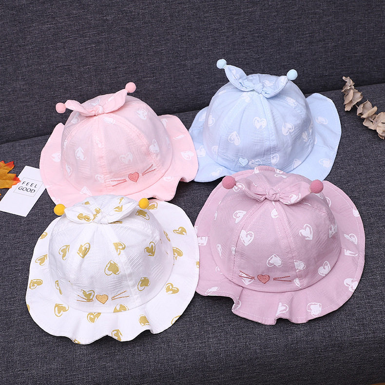 Baby fisherman hat spring and autumn 0-1 years old 2 children hat Korean version baby basin hat spring baby girl cute and super cute - Taobao