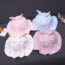 Baby fisherman hat spring and autumn 0-1 year old 2 child hat Korean version of infant basin hat spring baby girl cute super cute