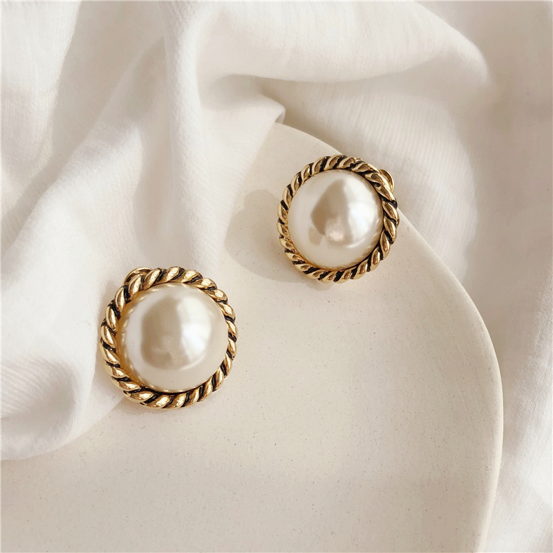 Harbour Pearl Ear Nail Harbor Retro Earring Temperance Korean Personality Hundred Ear Fashion Exagra Ear