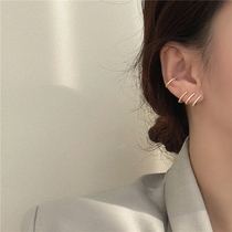 S925 silver needle minimalist with small multi-ring ear Korean temperament lukewarm wind ear decoration 2022 New wave earrings woman