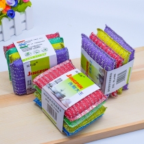 Color thickened washing king washing dish sponge wipe oil-free kitchen scouring cloth cleaning sponge brush pot artifact