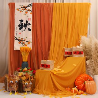 Autumn kindergarten environmentally created natural corner atmosphere decoration hanging cloth maillard sun autumn harvest scene arrangement hanging decoration cloth curtain