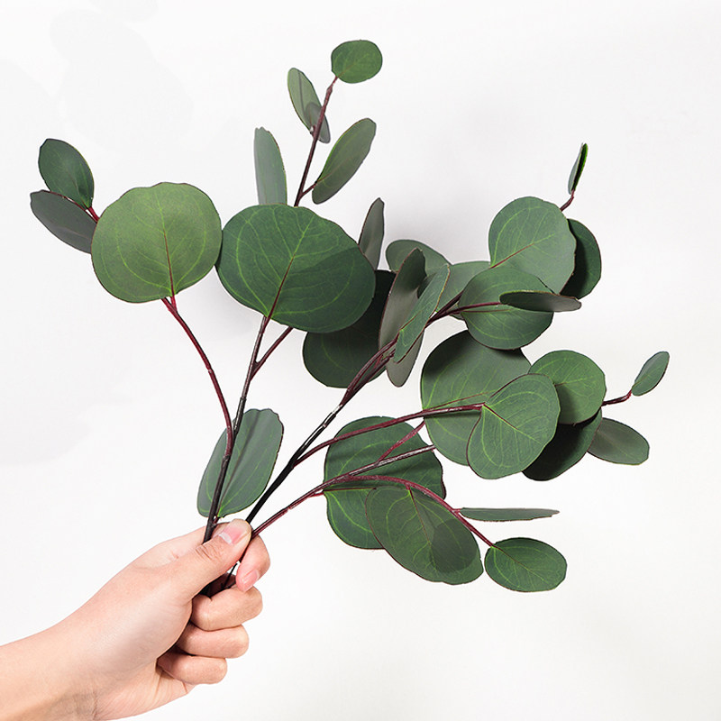 Fake Flower Flower Emulation Plant Living Room Tea Table Dining Room Table Flower Arrangement Swing Piece Round Leaf Yugali Bouquet Decoration Flower Furnishing