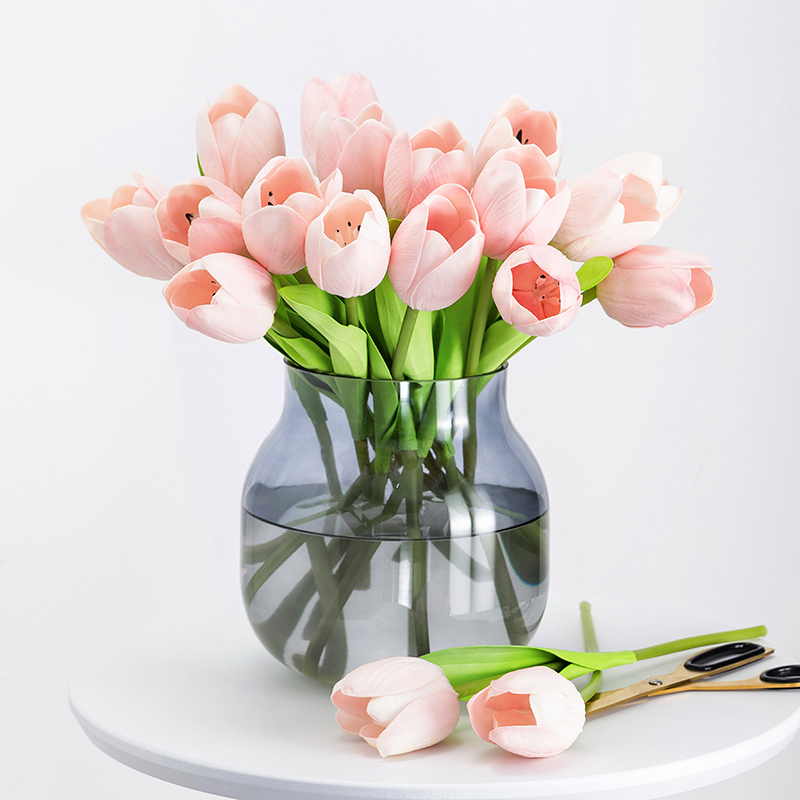American colorful transparent vase hydroponic glass flower floral room table top drying flower creative field vase swing piece