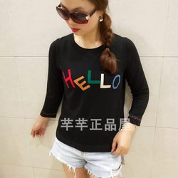 2022 ຮຸ່ນສະຫວັດດີການ YZB-19230 Lyocell Knitted Sweater Eight-quarter Sleeve Slit Large Size Women's Woool