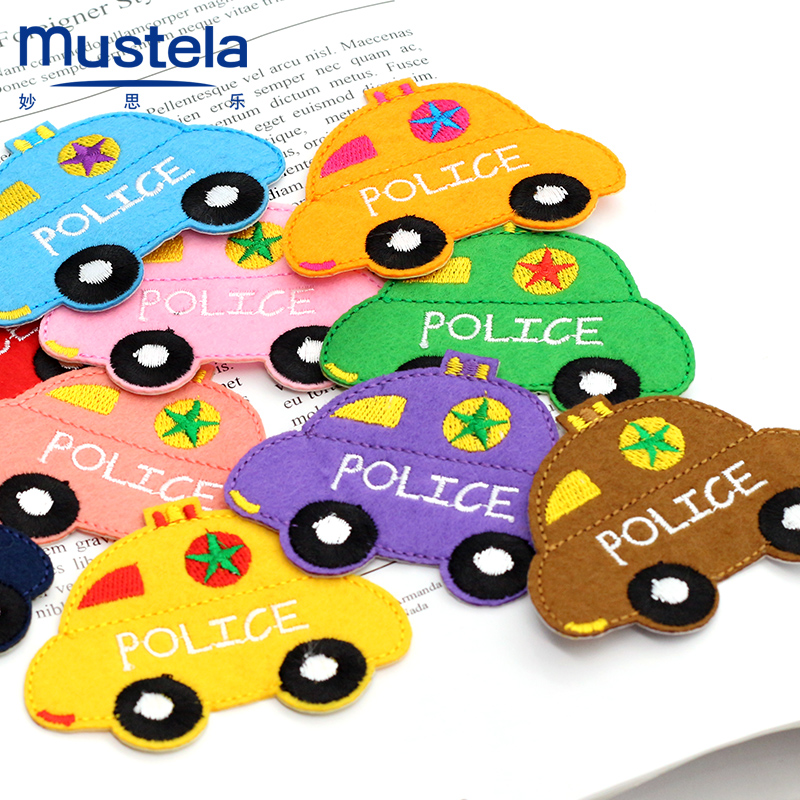 Cartoon car embroidery cloth stickers children's down clothes pants repair holes and holes stickers all-match pattern decoration