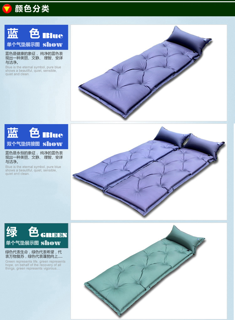 Sa mạc lạc đà đệm tự động đệm chống ẩm lều ngoài trời 3-4 người đơn đôi dày ngoài trời giường ngủ bơm hơi mat - Thảm chống ẩm / Mat / Gối vải picnic