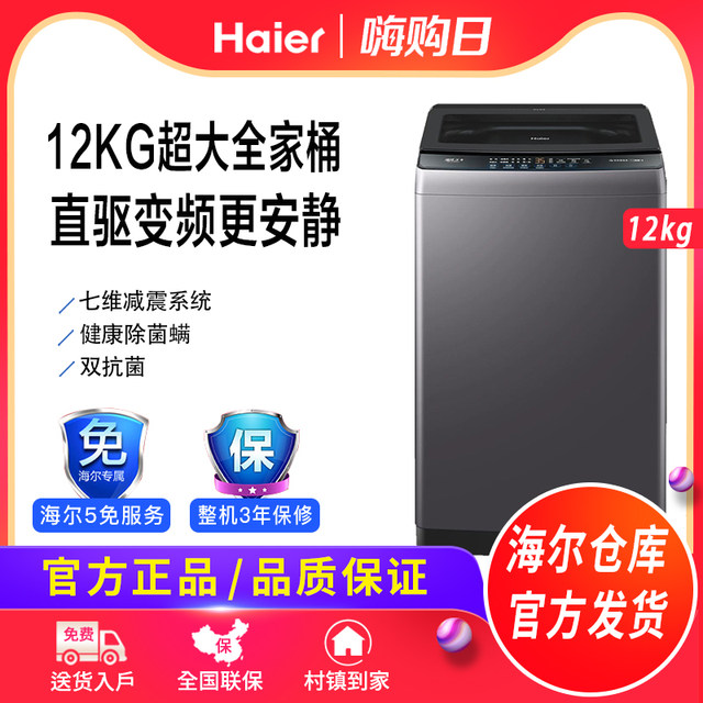 Haier XQB120-BZ20D1 new direct drive variable frequency 12kg large capacity pulsator washing machine