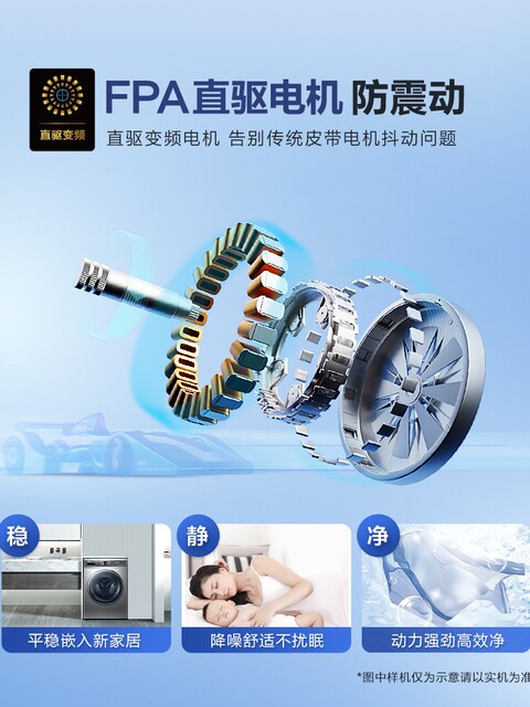 Haier drum FPA direct drive inverter washing machine 10kg household fully automatic washing and drying integrated EG100HMATE71S