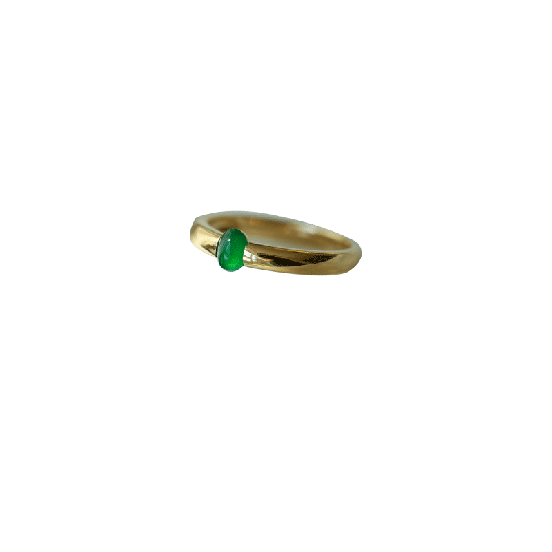 Good Art 18K Gold Jade Imperial Green Ring