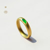 Excellent Jadeite Glass Imperial Green Solid Ring