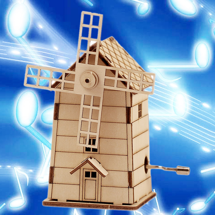 diy music box homemade hand-cranked mechanical music box wooden puzzle creative to send boys and girls birthday girlfriends children
