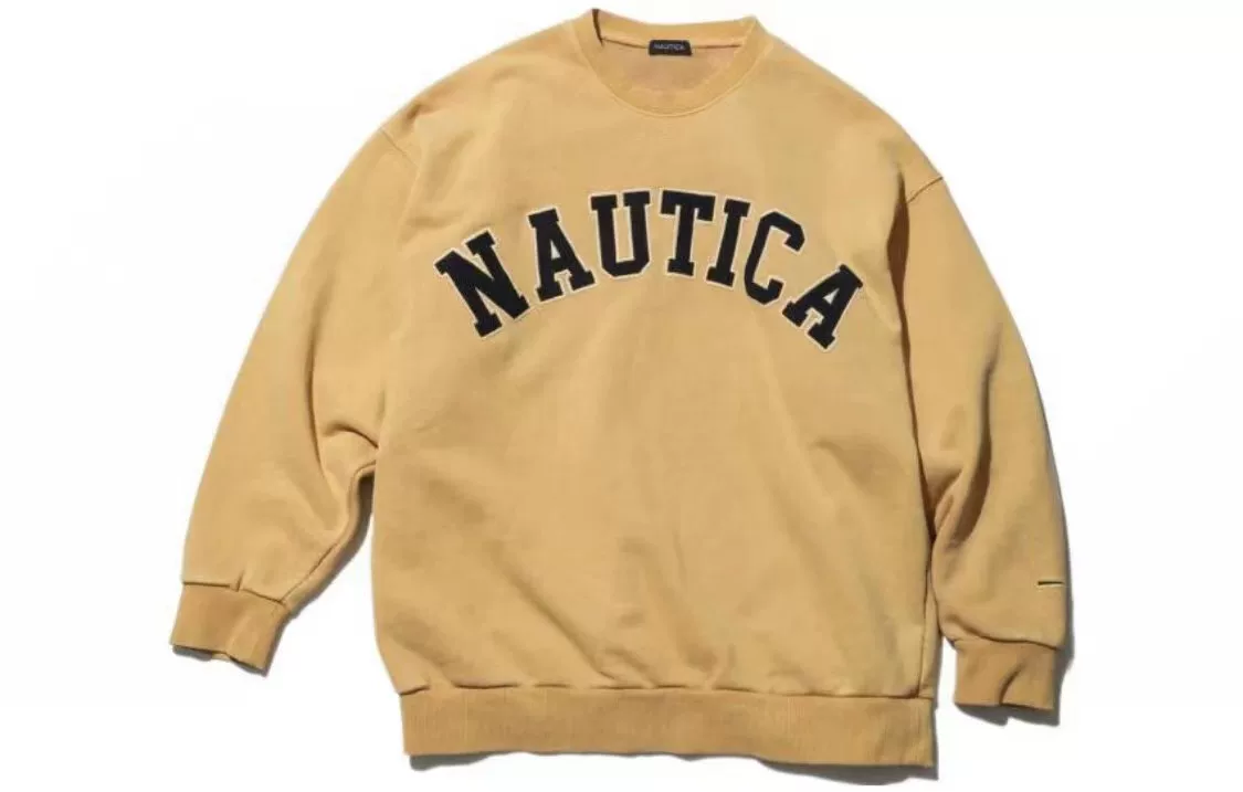 NAUTICA Hasegawa Классическая надпись на круглом вороте pullover толстовка с начесом