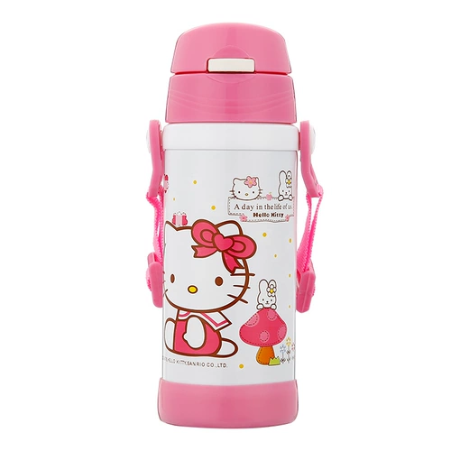 Детский стакан, трубочка, чайник из нержавеющей стали подходит для мужчин и женщин для детского сада со стаканом, нержавеющая сталь AISI 304, защита при падении, 350 мл