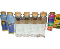 Sand bottle painting diy materials Childrens sand painting handmade colored sand wishing bottle Lucky star bottle cork glass bottle