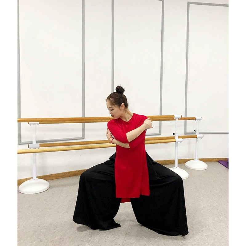Quần áo tập nhảy hiện đại jazz cổ điển Latin dài đoạn ngắn ngắn mở khiêu vũ trang phục khiêu vũ quần áo yoga - Khiêu vũ / Thể dục nhịp điệu / Thể dục dụng cụ giầy múa trẻ em